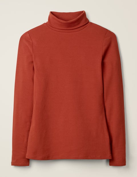 Essential Roll Neck Tee - Conker Essential Roll Neck Tee - Conker