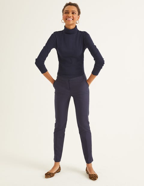 Essential Roll Neck Tee - Navy Essential Roll Neck Tee - Navy