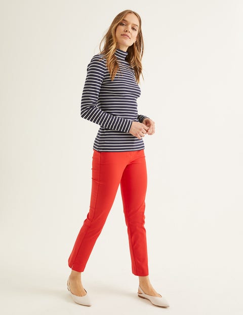 Essential Roll Neck Tee - Navy/Ivory Essential Roll Neck Tee - Navy/Ivory