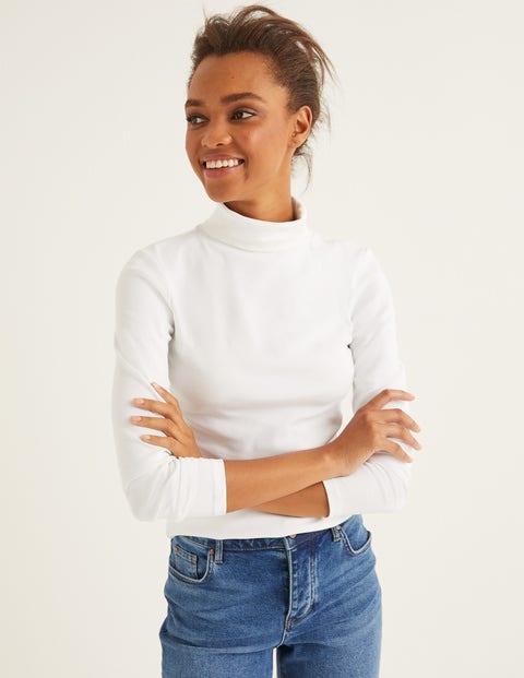 Essential Roll Neck - White Essential Roll Neck - White