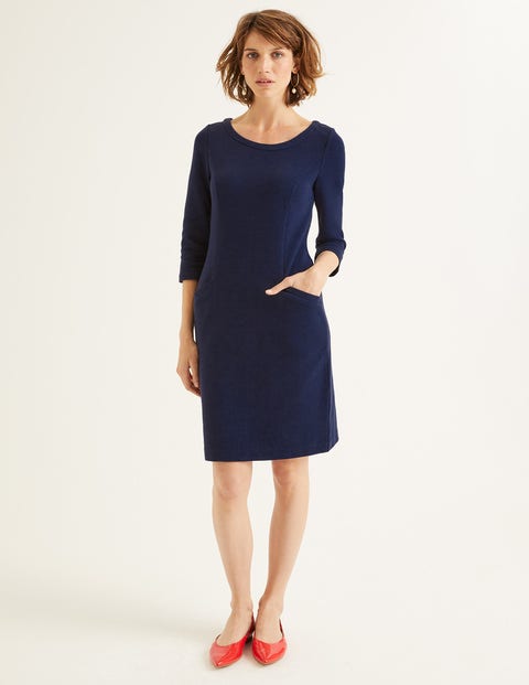 Jasmine Ottoman Dress - Navy Jasmine Ottoman Dress - Navy