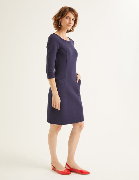 Jasmine Ottoman Dress - Navy Jasmine Ottoman Dress - Navy