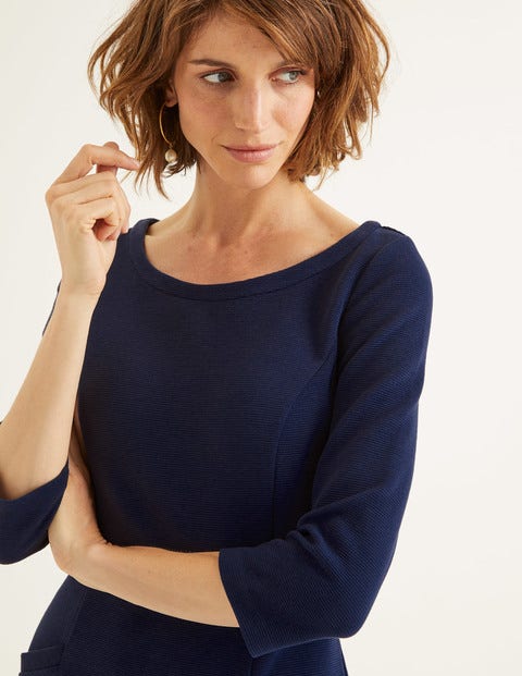 Jasmine Ottoman Dress - Navy Jasmine Ottoman Dress - Navy