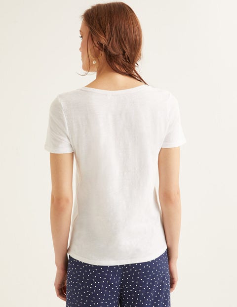 The Cotton V-Neck Tee - White The Cotton V-Neck Tee - White
