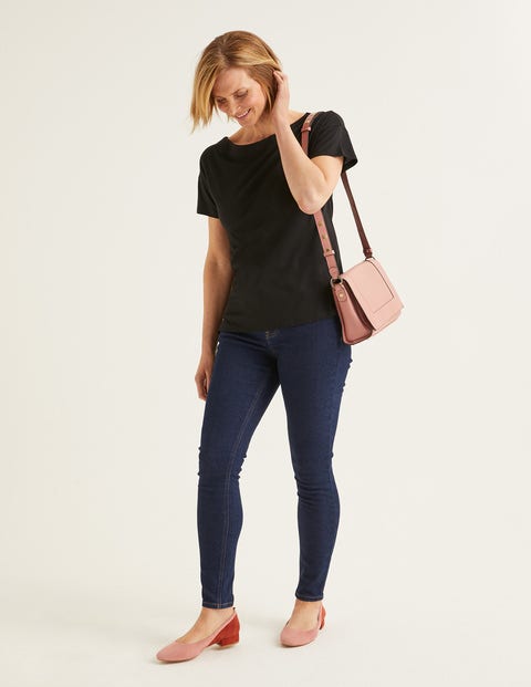 Superweiches Shirt Mit U-Boot-Ausschnitt - Schwarz Superweiches Shirt Mit U-Boot-Ausschnitt - Schwarz