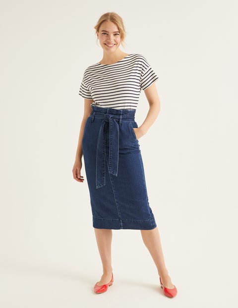Superweiches Shirt mit U-Boot-Ausschnitt - Naturweiß/Navy Superweiches Shirt mit U-Boot-Ausschnitt - Naturweiß/Navy