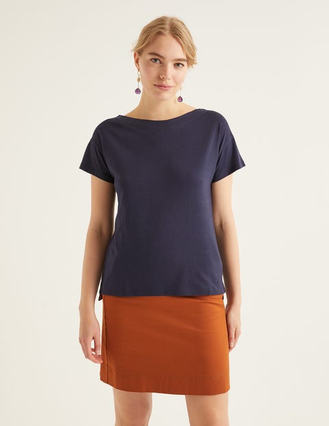 Supersoft Slash Neck Tee - Navy Supersoft Slash Neck Tee - Navy