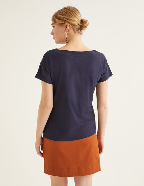 Supersoft Slash Neck Tee - Navy Supersoft Slash Neck Tee - Navy