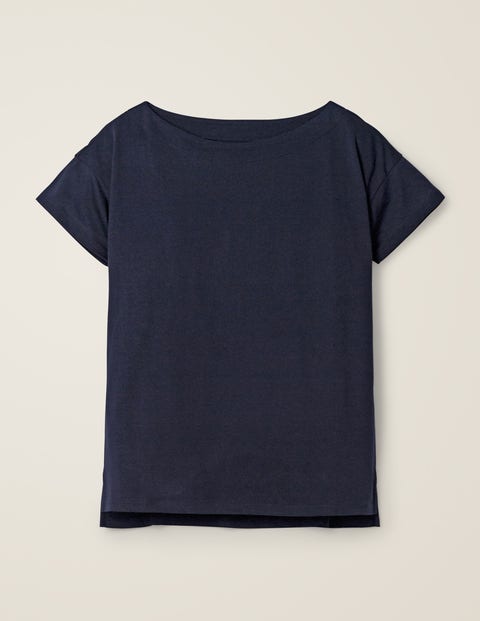 Supersoft Slash Neck Tee - Navy Supersoft Slash Neck Tee - Navy