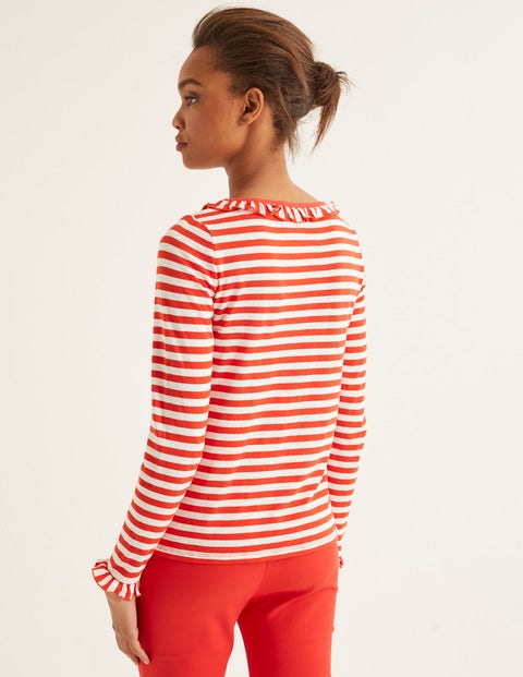 Olive Jerseyshirt - Naturweiß/Knalliges Rot Olive Jerseyshirt - Naturweiß/Knalliges Rot