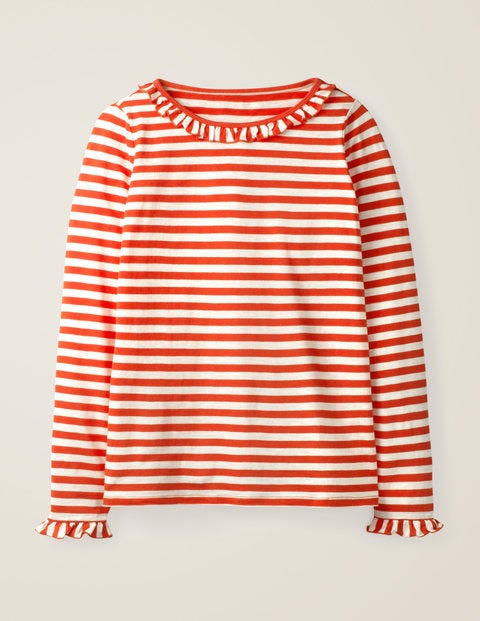 Olive Jerseyshirt - Naturweiß/Knalliges Rot Olive Jerseyshirt - Naturweiß/Knalliges Rot