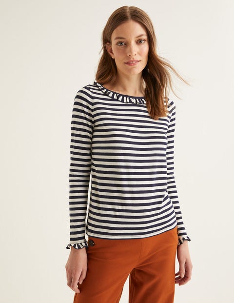 Top Olive En Jersey - Ivoire/bleu marine Top Olive En Jersey - Ivoire/bleu marine