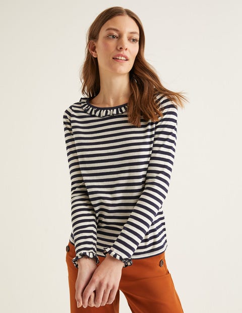 Top Olive En Jersey - Ivoire/bleu marine Top Olive En Jersey - Ivoire/bleu marine