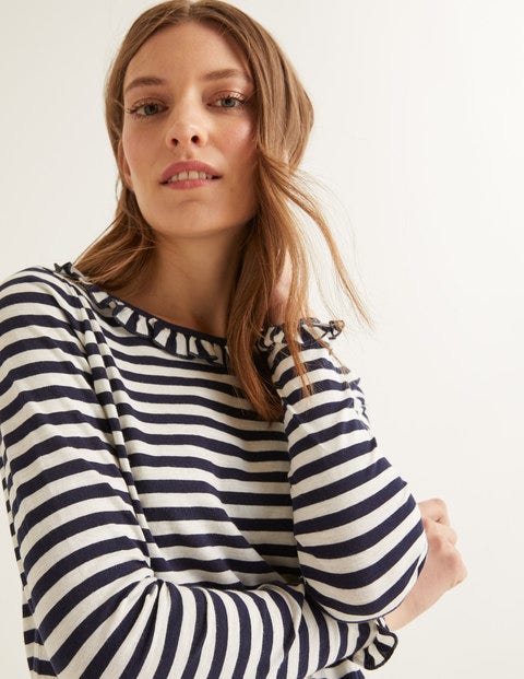 Top Olive En Jersey - Ivoire/bleu marine Top Olive En Jersey - Ivoire/bleu marine