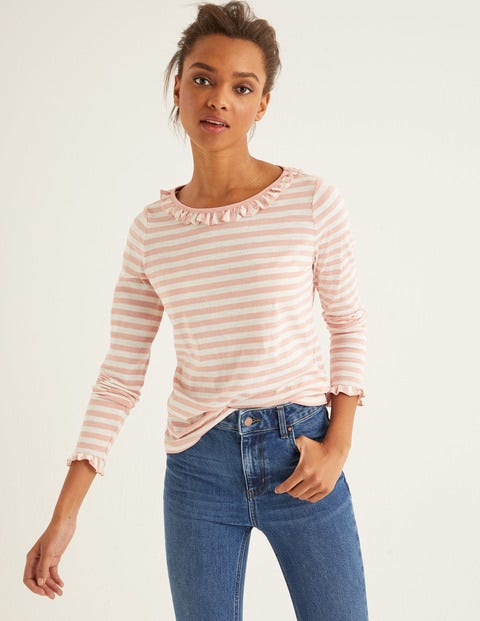 Olive Jersey Top - Ivory/Chalky Pink Olive Jersey Top - Ivory/Chalky Pink