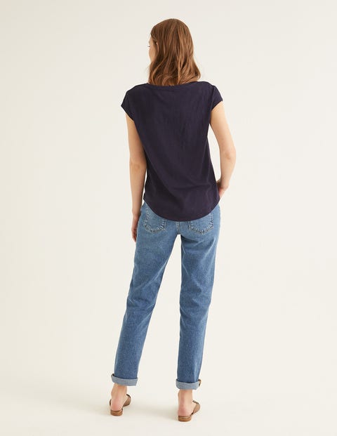 Robyn Jersey Tee - Navy Glitter Thank You Robyn Jersey Tee - Navy Glitter Thank You