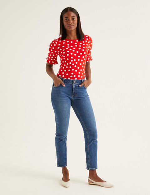 Bella Ponte Top - Post Box Red, Brand Polka Dot Bella Ponte Top - Post Box Red, Brand Polka Dot