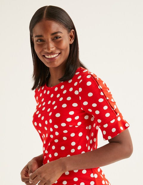 Bella Ponte Top - Post Box Red, Brand Polka Dot Bella Ponte Top - Post Box Red, Brand Polka Dot