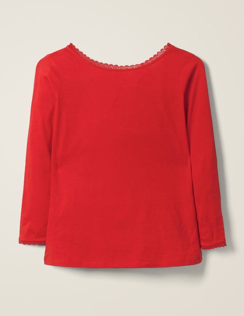 Ottilie Scoop Back Jersey Top - Post Box Red Ottilie Scoop Back Jersey Top - Post Box Red