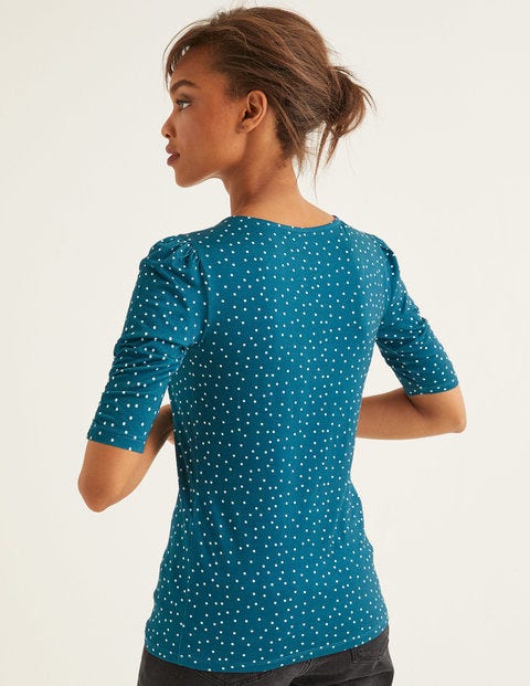 Jane Jersey Top - Baltic, Polka Dot Jane Jersey Top - Baltic, Polka Dot