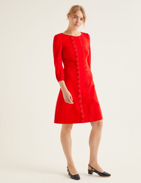 Alexandra Ponte Dress - Post Box Red Alexandra Ponte Dress - Post Box Red