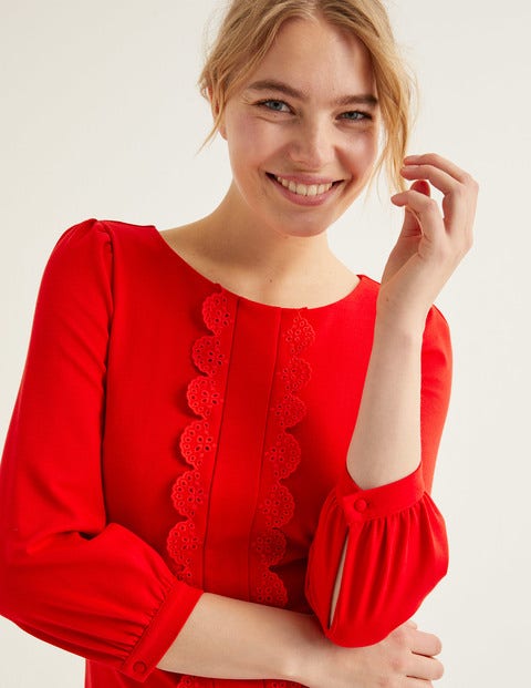 Alexandra Ponte Dress - Post Box Red Alexandra Ponte Dress - Post Box Red