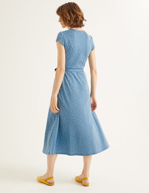 Frances Jersey Midi Dress - Horizon, Polka Dot Frances Jersey Midi Dress - Horizon, Polka Dot