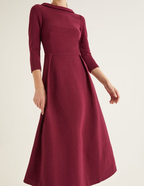 red violet dress