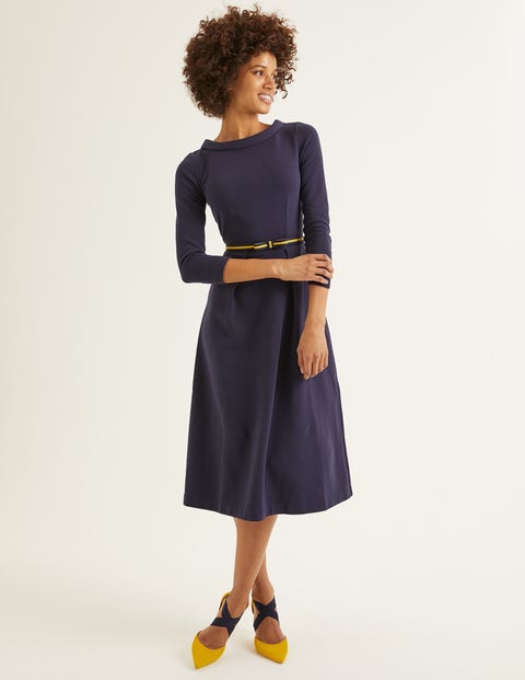 Violet Ottoman Dress - Navy Violet Ottoman Dress - Navy