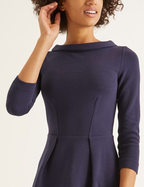 Violet Ottoman Dress - Navy Violet Ottoman Dress - Navy