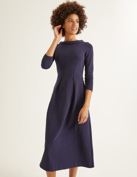 Violet Ottoman Dress - Navy Violet Ottoman Dress - Navy