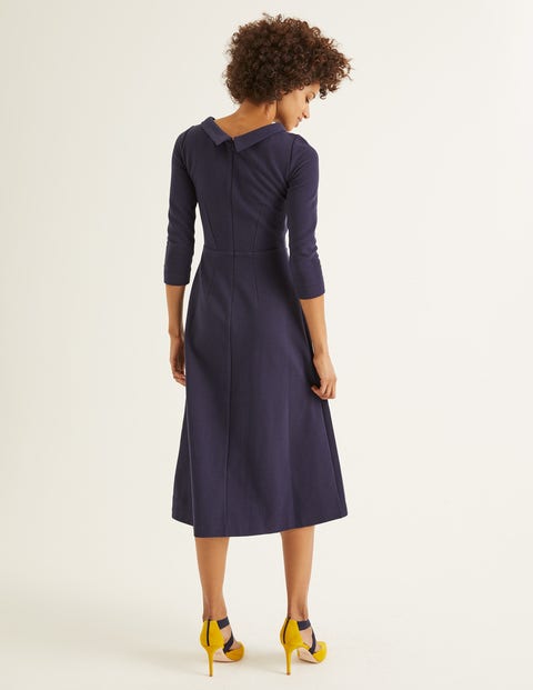 Violet Ottoman Dress - Navy Violet Ottoman Dress - Navy