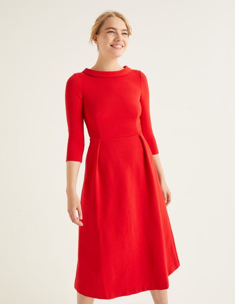 Violet Ottoman Dress - Post Box Red Violet Ottoman Dress - Post Box Red
