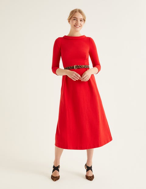 Violet Ottoman Dress - Post Box Red Violet Ottoman Dress - Post Box Red