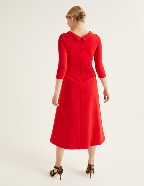 Violet Ottoman Dress - Post Box Red Violet Ottoman Dress - Post Box Red