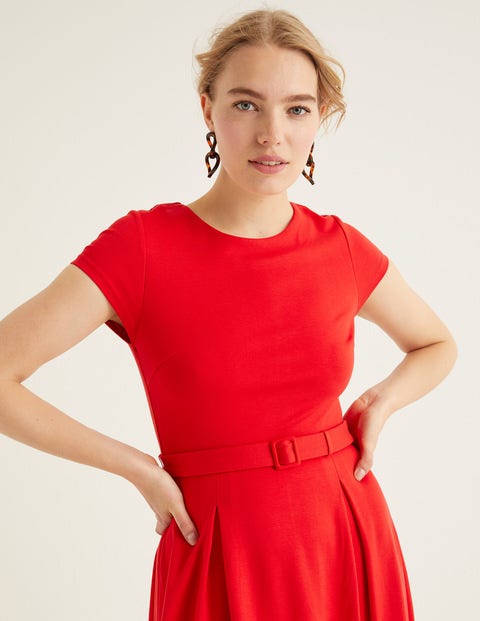 Aida Ponte Dress - Post Box Red Aida Ponte Dress - Post Box Red
