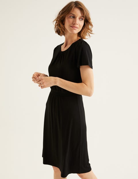 Evangeline Jersey Dress - Black | Boden US
