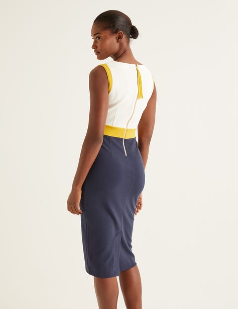 Celia Ottoman Dress - Navy/Saffron Celia Ottoman Dress - Navy/Saffron