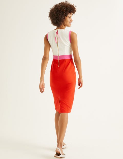 Celia Ottoman Dress - Post Box Red/Party Pink Celia Ottoman Dress - Post Box Red/Party Pink