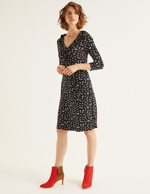 Logan Jersey Dress - Black, Painted Daisy Logan Jersey Dress - Black, Painted Daisy