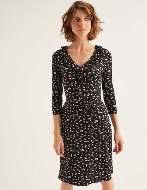 Logan Jersey Dress - Black, Painted Daisy Logan Jersey Dress - Black, Painted Daisy