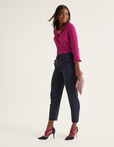 Federica Jersey Top - Vibrant Plum, Polka Spot Federica Jersey Top - Vibrant Plum, Polka Spot