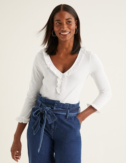 Federica Jersey Top - White Federica Jersey Top - White
