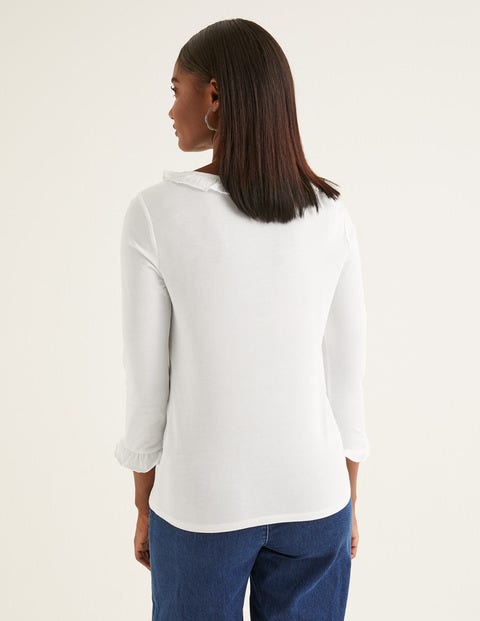 Federica Jersey Top - White Federica Jersey Top - White