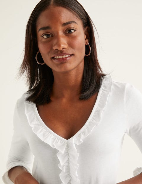 Federica Jersey Top - White Federica Jersey Top - White