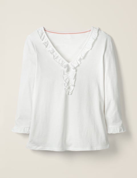 Federica Jersey Top - White Federica Jersey Top - White
