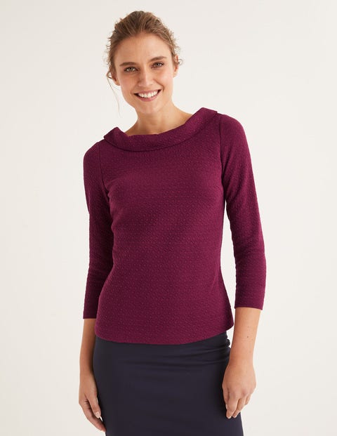 Bessie Jacquard Top - Ruby Ring Jacquard Bessie Jacquard Top - Ruby Ring Jacquard