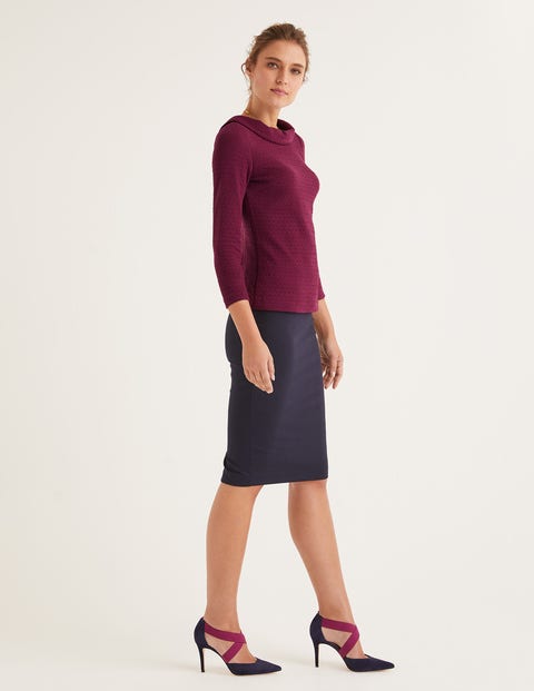 Bessie Jacquard Top - Ruby Ring Jacquard Bessie Jacquard Top - Ruby Ring Jacquard