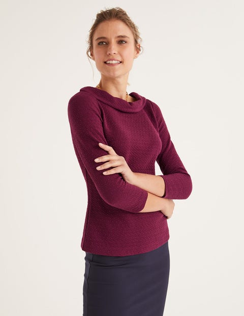 Bessie Jacquard Top - Ruby Ring Jacquard Bessie Jacquard Top - Ruby Ring Jacquard
