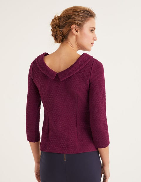 Bessie Jacquard Top - Ruby Ring Jacquard Bessie Jacquard Top - Ruby Ring Jacquard